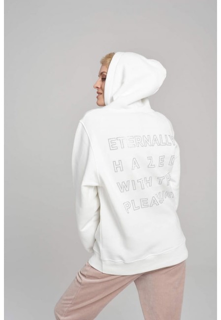 Bluza z kapturem biała ZD HOODIE GET ME