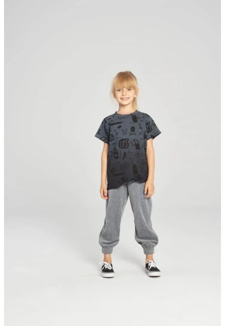 SPODNIE WELUROWE DZIECIĘCE PANTS VELVET GREY