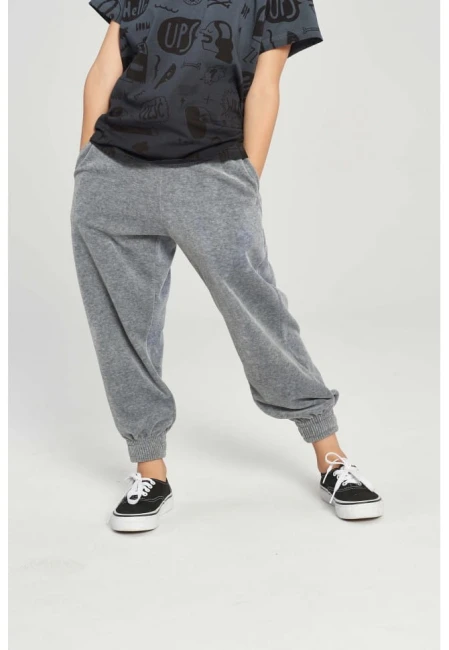 SPODNIE WELUROWE DZIECIĘCE PANTS VELVET GREY