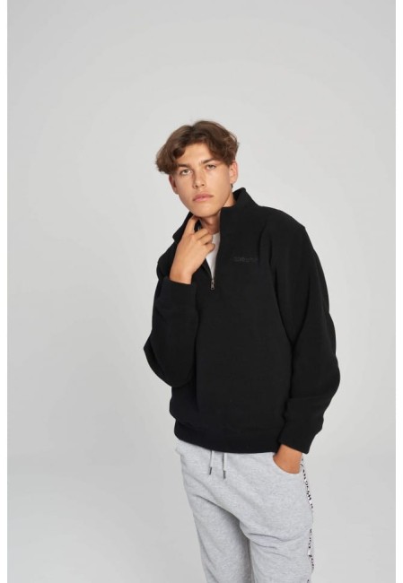 BLUZA POLAROWA MĘSKA SWEATSHIRT FLEECE BLACK