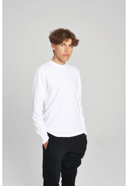 KOSZULKA MĘSKA LONGSLEEVE WHITE