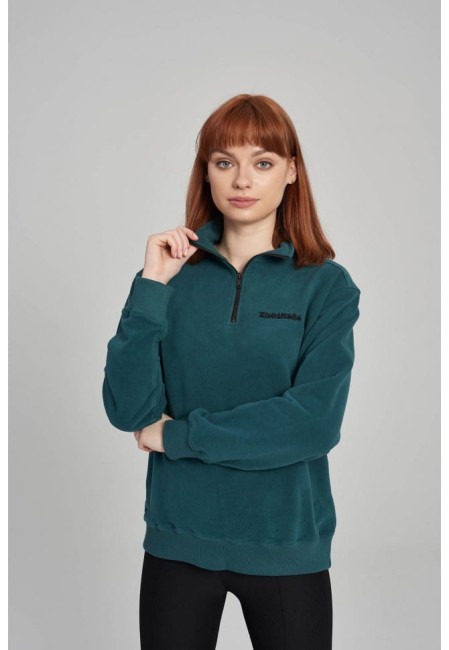 BLUZA DAMSKA SWEATSHIRT FLEECE EMERALD