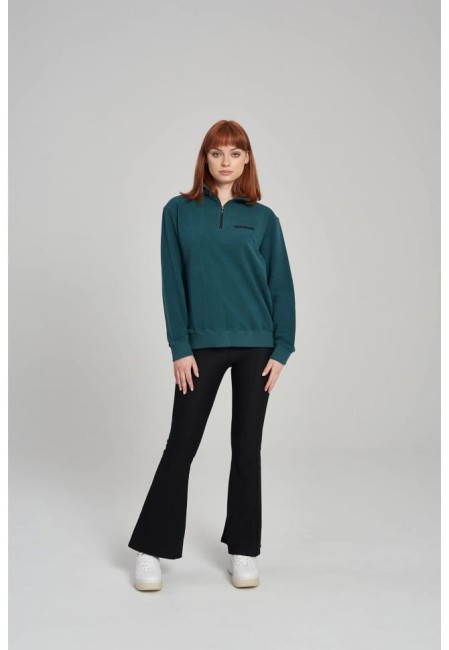 BLUZA DAMSKA SWEATSHIRT FLEECE EMERALD