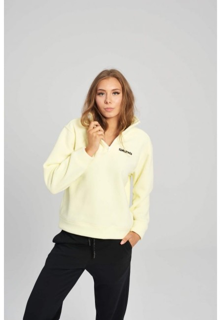 BLUZA POLAROWA DAMSKA SWEATSHIRT FLEECE ECRU