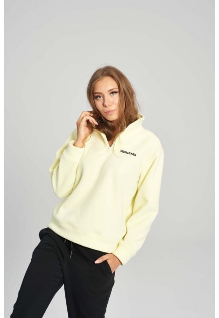 BLUZA POLAROWA DAMSKA SWEATSHIRT FLEECE ECRU