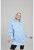 BLUZA DAMSKA HOODIE OVERSIZE SPLASH BLUE