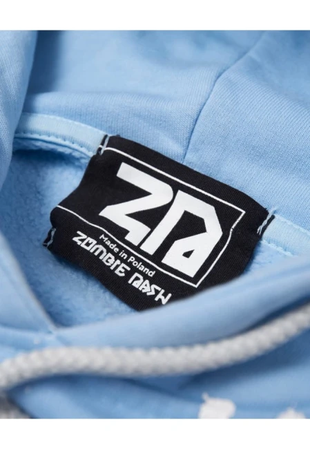 BLUZA DAMSKA HOODIE OVERSIZE SPLASH BLUE