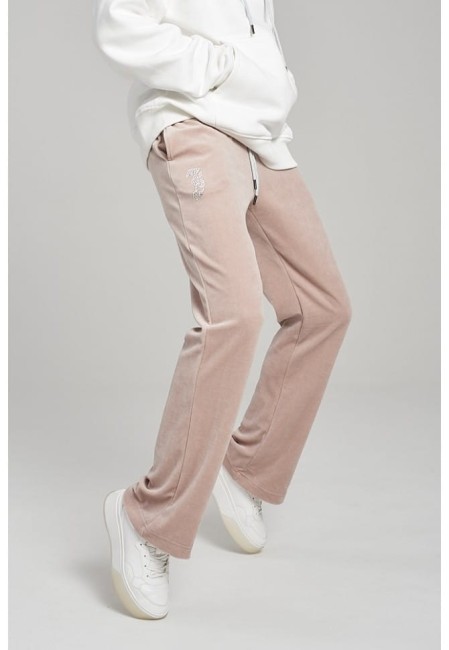 SPODNIE WELUROWE DAMSKIE PANTS FANCY VELVET BEIGE