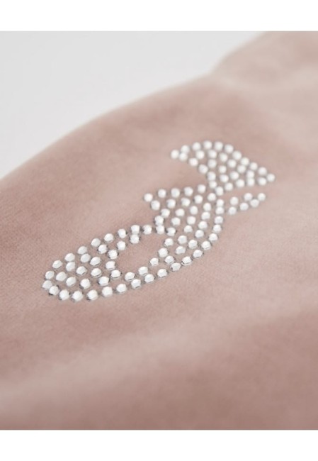 SPODNIE WELUROWE DAMSKIE PANTS FANCY VELVET BEIGE
