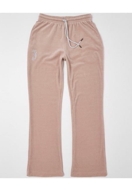 SPODNIE WELUROWE DAMSKIE PANTS FANCY VELVET BEIGE