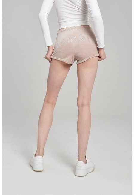SZORTY WELUROWE DAMSKIE SHORTS VELVET BEIGE