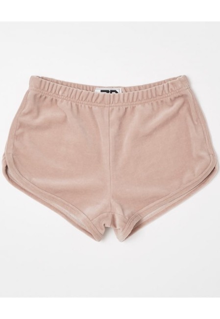 SZORTY WELUROWE DAMSKIE SHORTS VELVET BEIGE