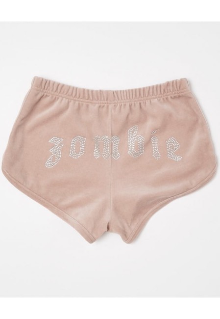 SZORTY WELUROWE DAMSKIE SHORTS VELVET BEIGE