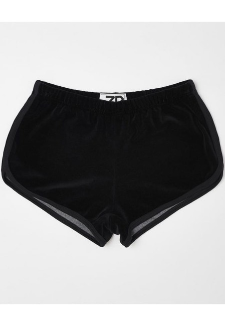 SZORTY WELUROWE DAMSKIE SHORTS VELVET BLACK