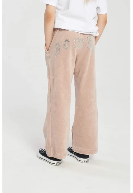 SPODNIE WELUROWE DZIECIĘCE PANTS FANCY VELVET BEIGE