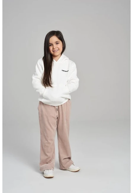 SPODNIE WELUROWE DZIECIĘCE PANTS FANCY VELVET BEIGE