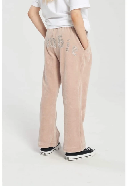SPODNIE WELUROWE DZIECIĘCE PANTS FANCY VELVET BEIGE