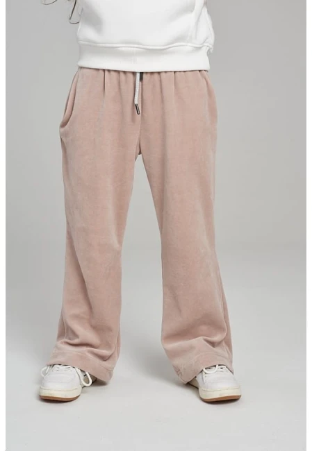 SPODNIE WELUROWE DZIECIĘCE PANTS FANCY VELVET BEIGE