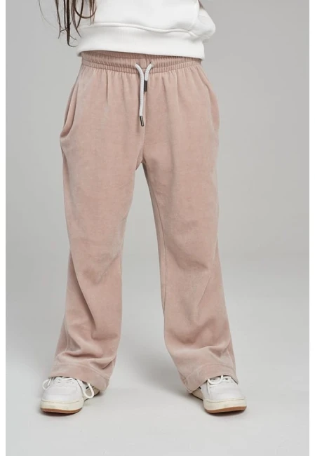 SPODNIE WELUROWE DZIECIĘCE PANTS FANCY VELVET BEIGE