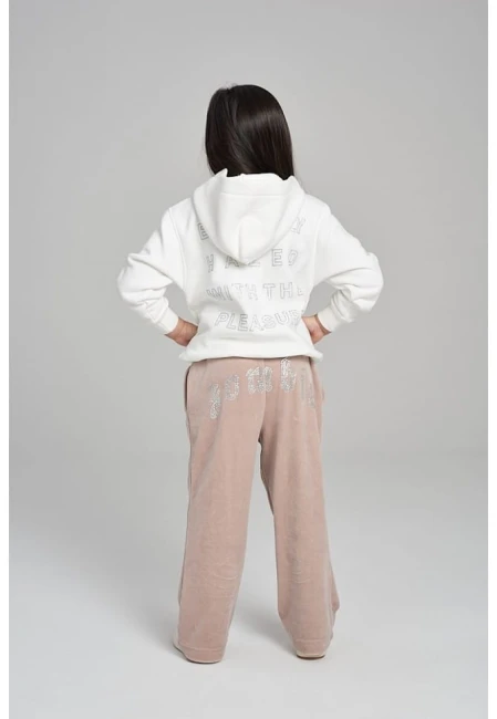 SPODNIE WELUROWE DZIECIĘCE PANTS FANCY VELVET BEIGE