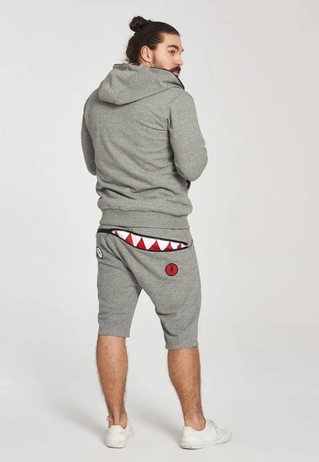 SZORTY MĘSKIE HUNGRY SHORTS GREY MELANGE