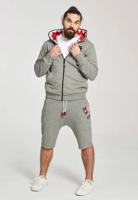 SZORTY MĘSKIE HUNGRY SHORTS GREY MELANGE