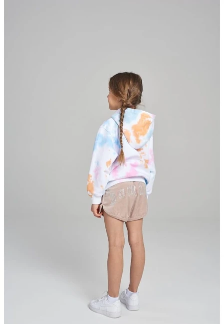 Szorty welurowe dziecięce SHORTS VELVET BEIGE