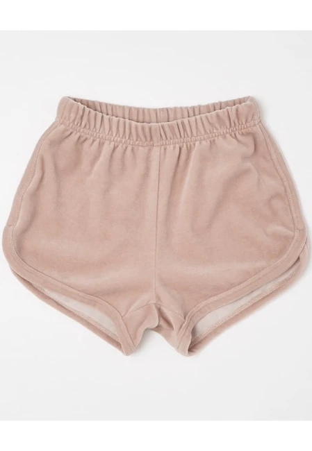 Szorty welurowe dziecięce SHORTS VELVET BEIGE