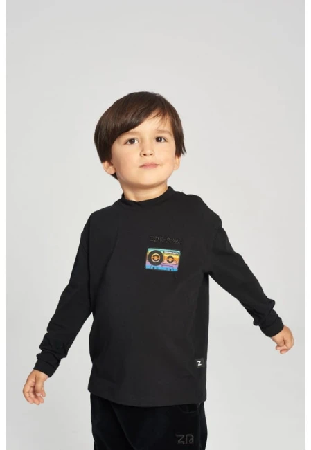 Koszulka z długim rękawem dziecięca Longsleeve Black Music