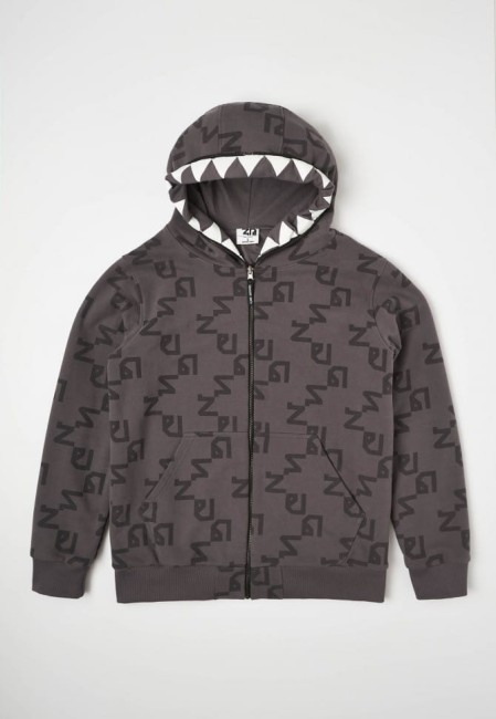 BLUZA ROZPINANA MĘSKA NICE 2 EAT U ALLOVER GREY