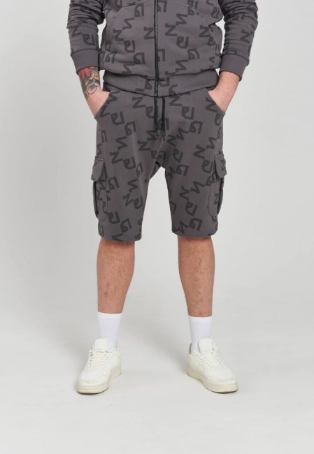 SZORTY DRESOWE MĘSKIE HUNGRY SHORTS ALLOVER GREY