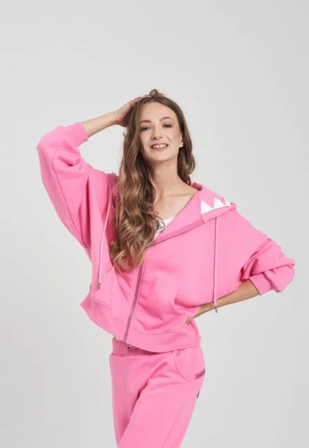 BLUZA ROZPINANA DAMSKA LOVE 2 BITE U PINK