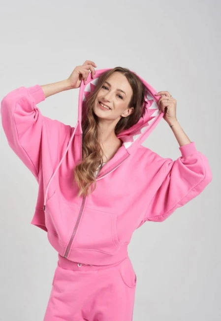 BLUZA ROZPINANA DAMSKA LOVE 2 BITE U PINK