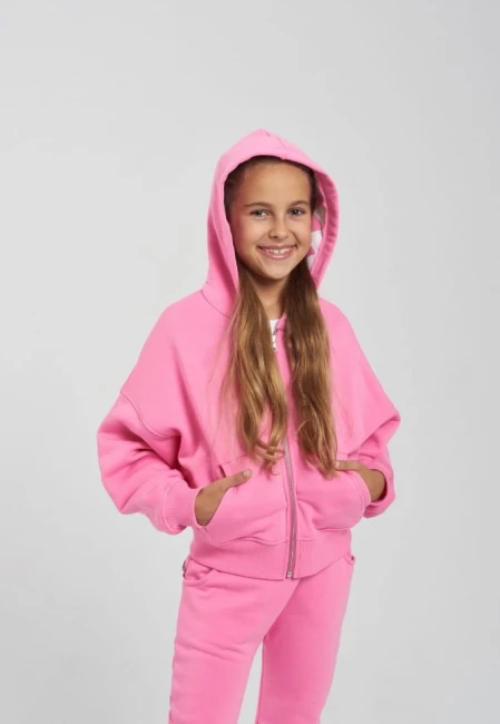 BLUZA ROZPINANA DZIECIĘCA LOVE 2 BITE U PINK