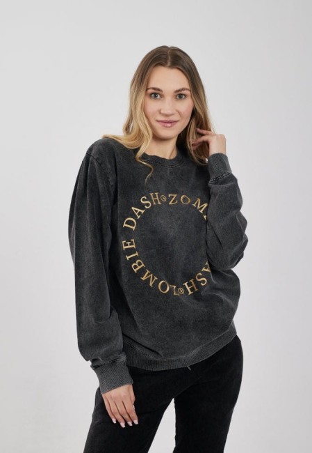 BLUZA DAMSKA SWEATSHIRT JEANS BLACK