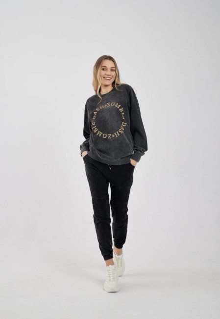 BLUZA DAMSKA SWEATSHIRT JEANS BLACK