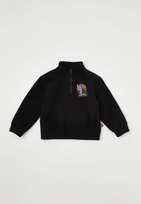 Bluza polarowa czarna ZD SWEATSHIRT FLEECE BLACK