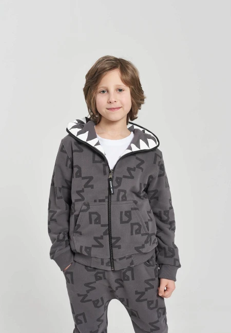 BLUZA DZIECIĘCA NICE 2 EAT U ALLOVER GREY
