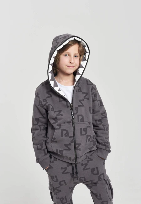 BLUZA DZIECIĘCA NICE 2 EAT U ALLOVER GREY