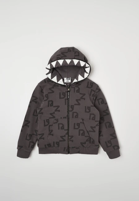 BLUZA DZIECIĘCA NICE 2 EAT U ALLOVER GREY