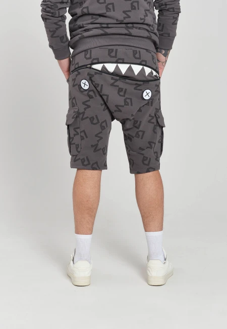 SZORTY DRESOWE MĘSKIE HUNGRY SHORTS ALLOVER GREY