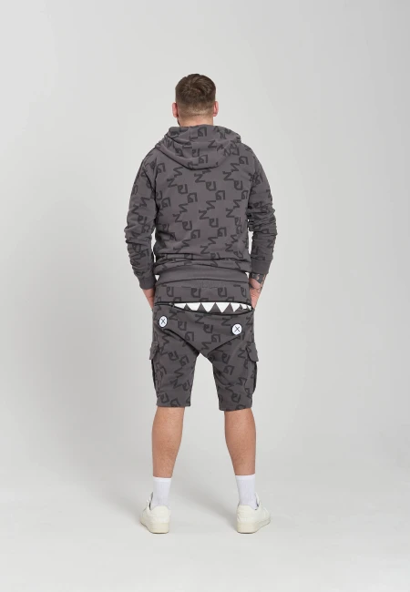 SZORTY DRESOWE MĘSKIE HUNGRY SHORTS ALLOVER GREY