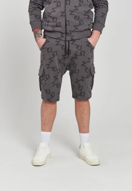 SZORTY DRESOWE MĘSKIE HUNGRY SHORTS ALLOVER GREY