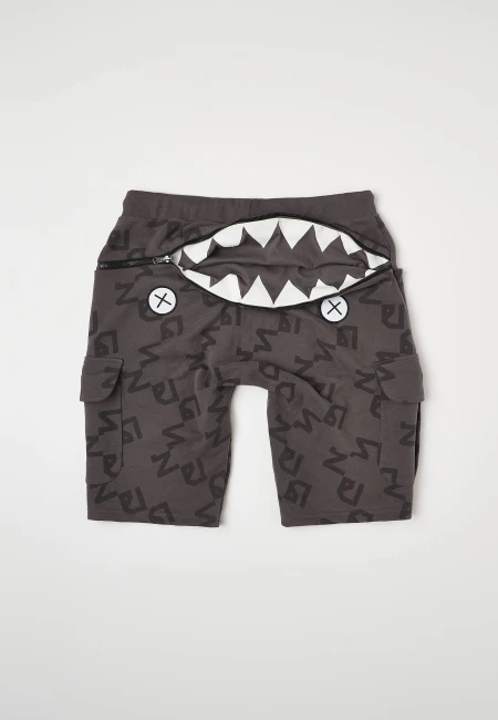 SZORTY DRESOWE MĘSKIE HUNGRY SHORTS ALLOVER GREY