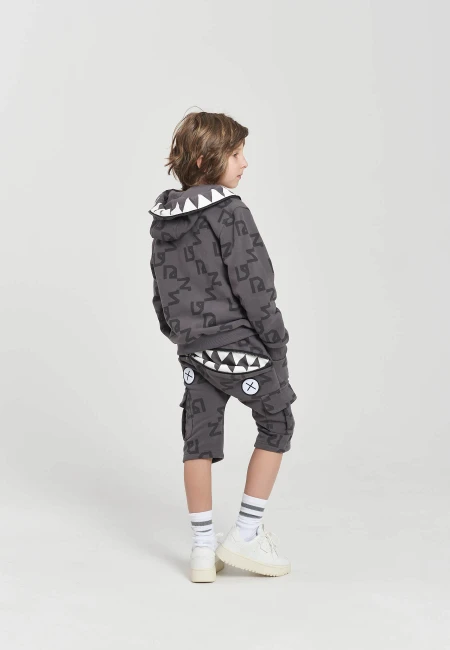 SZORTY DRESOWE DZIECIĘCE HUNGRY SHORTS ALLOVER GREY