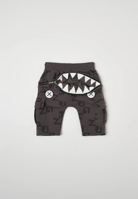 SZORTY DRESOWE DZIECIĘCE HUNGRY SHORTS ALLOVER GREY