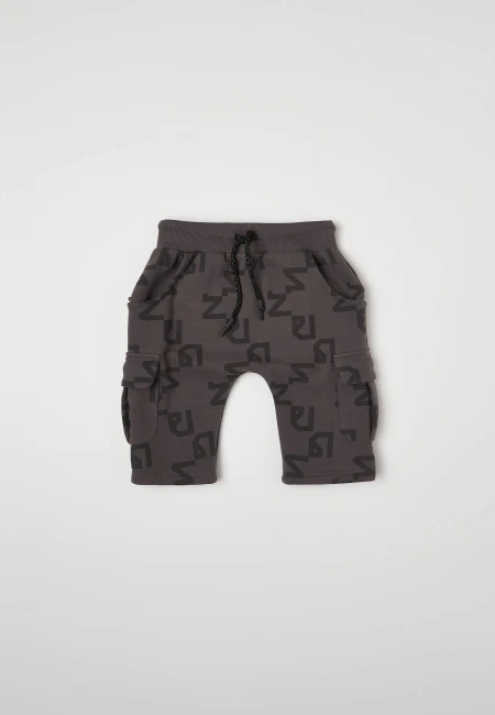 SZORTY DRESOWE DZIECIĘCE HUNGRY SHORTS ALLOVER GREY