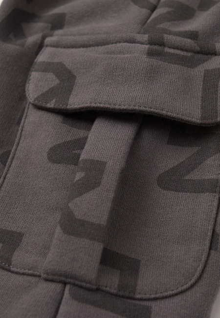 SZORTY DRESOWE DZIECIĘCE HUNGRY SHORTS ALLOVER GREY