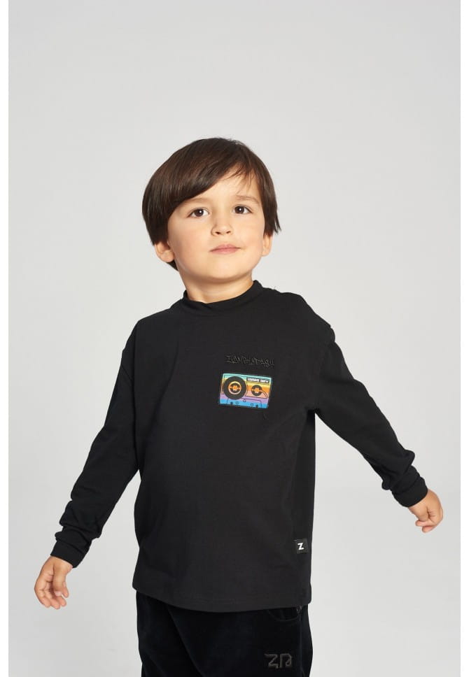 Koszulka z długim rękawem dziecięca Longsleeve Black Music