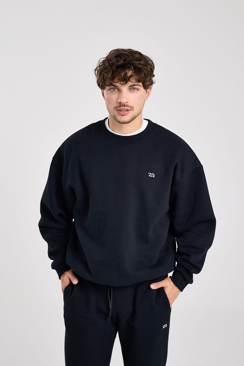 Bluza męska Sweatshirt Noir, widok produktu na modelu od przodu